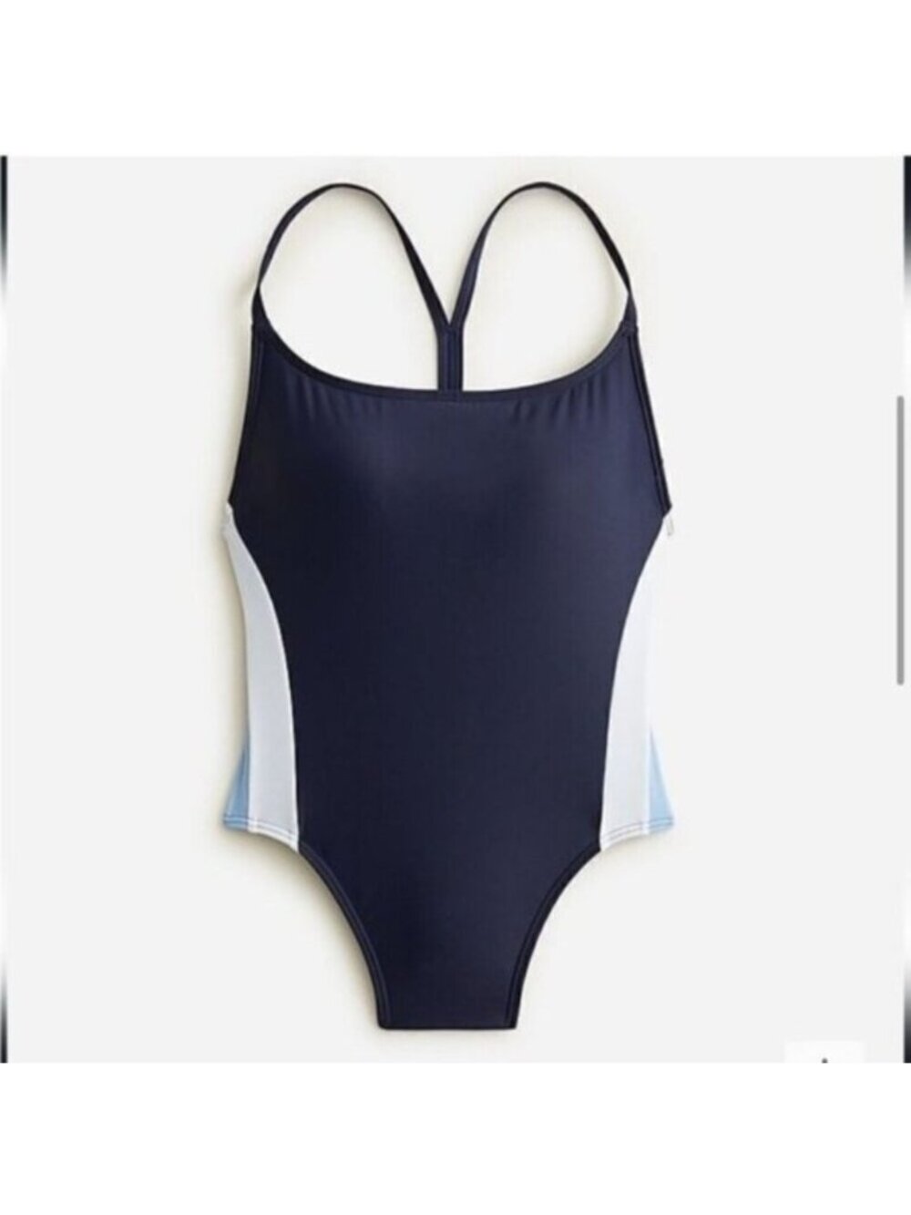 NWT J.Crew Women’s Blue Colorblock Active One Piece Swimsuit Size 22